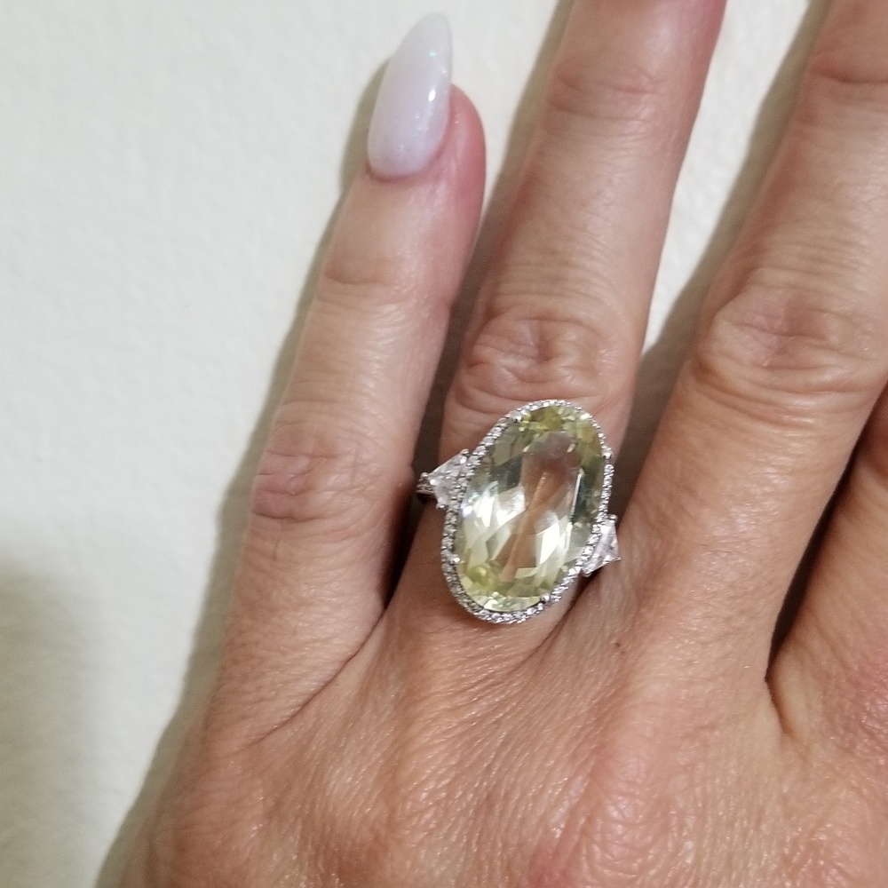 Judith Ripka Limon Canary Yellow Ring NWOT - Picture 5 of 7